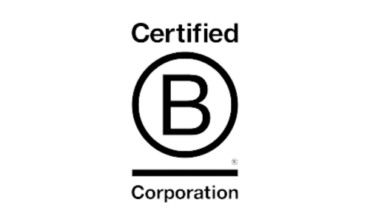 Certified B Corporation Logo. Black text on white background.
