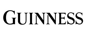 Black and white logo for "Guinness"