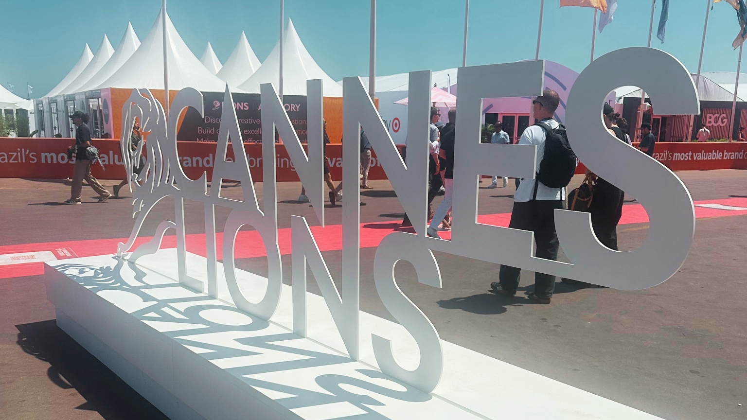 Sign outside saying "Cannes Lions"
