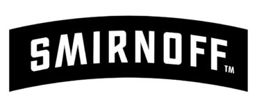 Black and white logo for "Smirnoff"